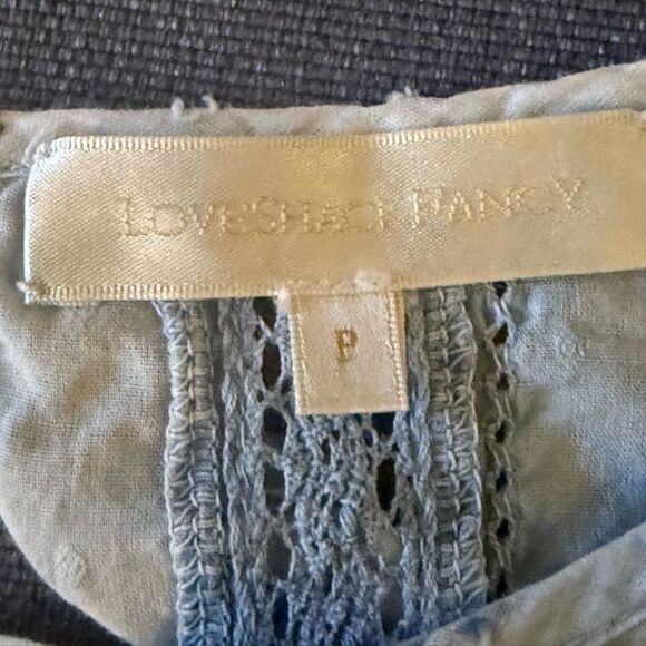 LoveShackFancy Natasha Women’s Mini Dress in Blue Hand Dye. Size P. - Picture 8 of 10